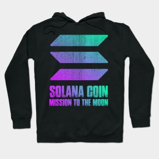 Vintage Solana Coin Mission To The Moon Crypto Token Cryptocurrency Wallet Birthday Gift For Men Women Hoodie